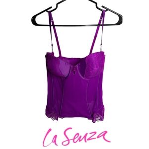 La Senza Purple Rhinestone Corset Lingere